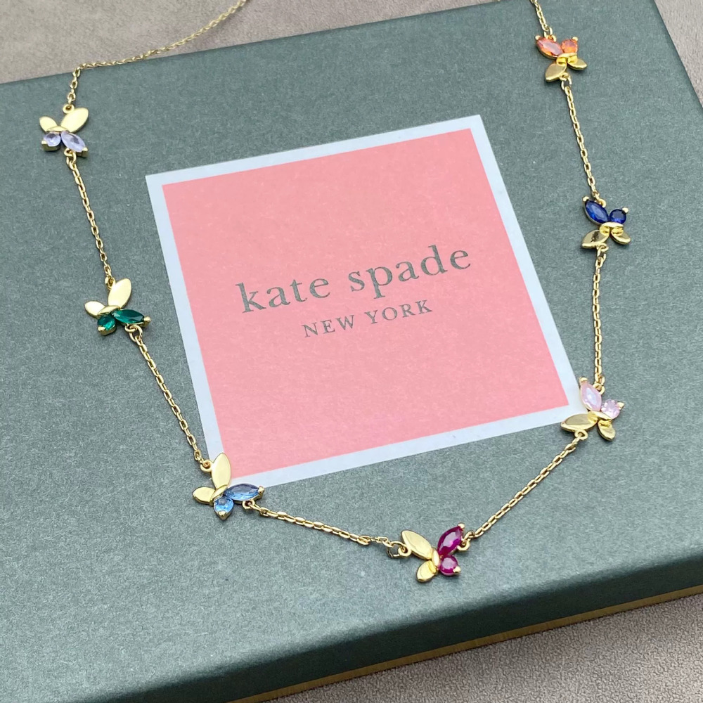 kate spade Colorful Zircon Butterfly Necklace